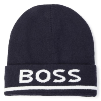 Boss Logo Print Beanie copil baietel