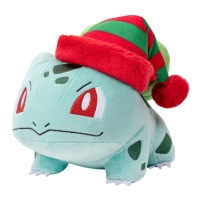 Pokemon Bulbasaur Plush with Striped Hat - 8-Inch Bulbasaur Plush with Unique Accessory