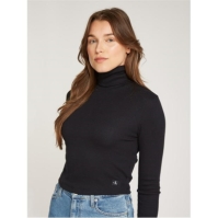 Blug Calvin Klein WOVEN LABEL RIB ROLLNECK Calvin Klein Jeans