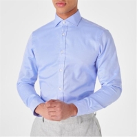 Camasa Haines and Bonner Edward Slim Fit Cutaway Collar Twill