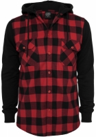 Camasa Hooded Checked Flanell Sweat Sleeve Urban Classics