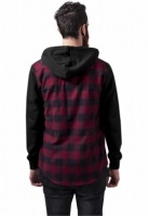 Camasa Hooded Checked Flanell Sweat Sleeve Urban Classics