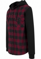 Camasa Hooded Checked Flanell Sweat Sleeve Urban Classics