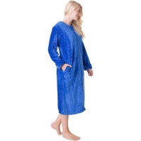 Camille Zip Front Embossed Housecoat