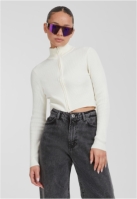 Cropped Rib Knit Zip Cardigan dama Urban Classics