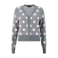 Mela London Mela London Grey Buttoned Down Spot Cardigan