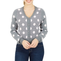 Mela London Mela London Grey Buttoned Down Spot Cardigan