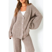 Missy Empire Chunky Knit Cardigan & Trouser Set