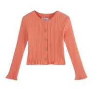 Studio Younger Ribbed Cardigan Coral fetita