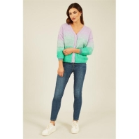 Yumi Yumi Green Ombre Relaxed Cardigan