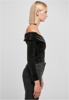 Velvet Rib Crossed Off Shoulder Longsleeve dama Urban Classics