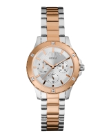 Ceas QUARTZ GUESS W0443L4 pentru Femei roz argintiu auriu