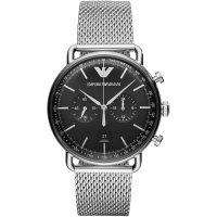 Ceas QUARTZ MAN ARMANI AR11104 argintiu negru