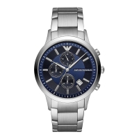 Ceas QUARTZ MAN ARMANI AR11164 argintiu albastru