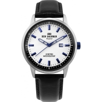 Ceas QUARTZ MAN BEN SHERMAN WB030B argintiu negru alb