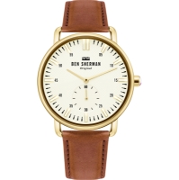 Ceas QUARTZ MAN BEN SHERMAN WB033TG auriu maro alb