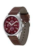 Ceas QUARTZ MAN BOSS 1513988 argintiu maro visiniu