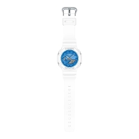 Ceas QUARTZ MAN CASIO GA2100WS7AER alb albastru