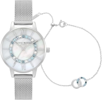 Ceas QUARTZ OLIVIA BURTON OBGSET161 pentru Femei gri multicolor