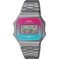 Ceas QUARTZ UNISEX CASIO A168WERB2AEF argintiu multicolor