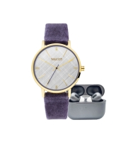 Ceas QUARTZ WATXANDCO RELOJ10_38 pentru Femei auriu gri