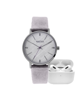 Ceas QUARTZ WATXANDCO RELOJ9_38 pentru Femei gri lila