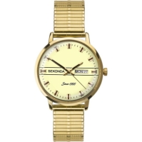 Sekonda 38mm Gold Watch Round Case Cream Dial