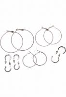 Basic Hoop Earrings 6-Pack Urban Classics