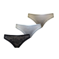 Be You 3 Pack Mircofibre Lace Brazilian Briefs