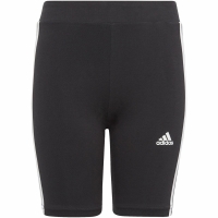 Spodenki dla dzieci adidas Essentials 3-Stripes Cotton Bike Tights czarne IC3628