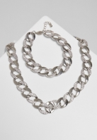 Basic Diamond Necklace And Bracelet Set Urban Classics