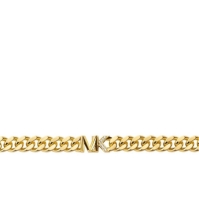 Michael Kors 14K Gold Plated Brass Pave Curb Necklace