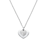 Michael Kors Plated Pave Heart Necklace