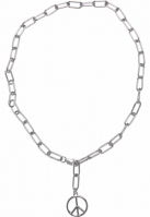 Y Chain Peace Pendant Necklace Urban Classics