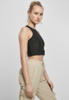 Cropped Shiny Rib Top dama Urban Classics