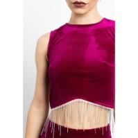 Daisy Street Daisy Velvet Crop Ld41