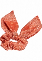 Bandana Print Scrunchies With XXL Bow 2-Pack Urban Classics