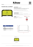 FOLDING GOAL ALUMINUM 150x100x75 cm Zeus negru