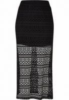 Fusta Stretch Crochet Lace Midi dama Urban Classics