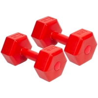 Set of dumbbells composite EB FIT 2x3 kg red 1027036