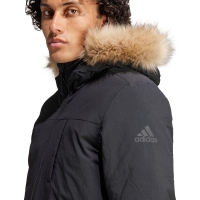 Jacheta adidas Parka Hooded Fur men's black IK0553