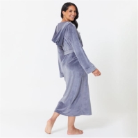 Be You Hooded Velour Longline Dressing Gown - Gift Wrapped