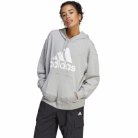 Hanorac Bluza damska adidas Essentials Big Logo Oversized French Terry szara IC9865