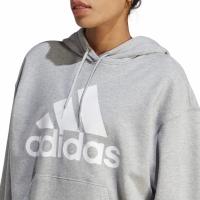 Hanorac Bluza damska adidas Essentials Big Logo Oversized French Terry szara IC9865