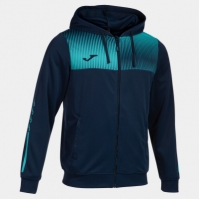 Hanorac Eco Supernova Zip-up Navy Fluor Turquoise Joma