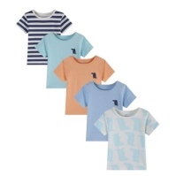 Hello World Boy Essential Pack Of 5 T-shirts bebelus