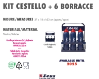 KIT CESTELLO + 6 BORRACCE Zeus