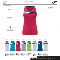 Camasa Court Sleeveless White Fluor Green Black Joma