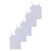 Vesta Studio Pack of 5 Basic Cami White fetita