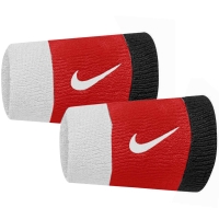 Nike wide Swoosh wristbands 2 pcs. white-red-black N0001586118OS